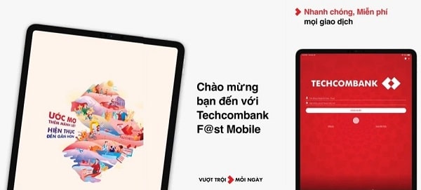 Bạn được miễn phí chuyển tiền trên Techcombank F@st Mobile
